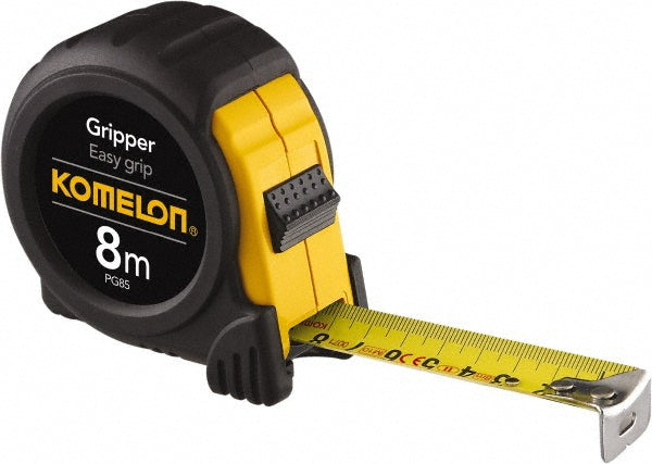 Komelon PG85 Tape Measure 26' Long, 25 mm Width, Yellow Blade