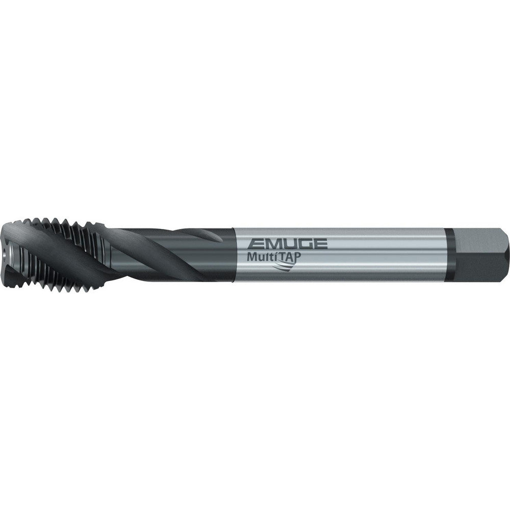 Emuge CU533200.5048 Spiral Flute Tap 9/16-18, UNF, 3 Flute, Modified Bottoming Chamfer, 2B/3B Class of Fit, Cobalt, Oxide Finish