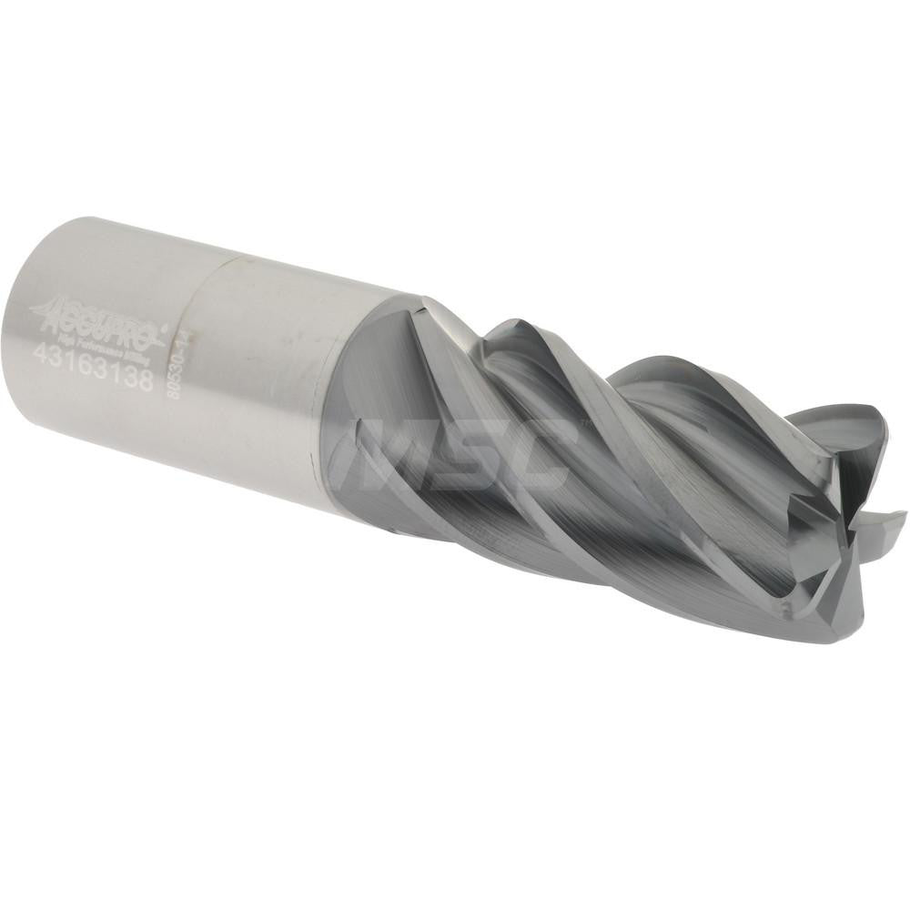 Accupro 95168745 Corner Radius End Mill 1" Dia, 2" LOC, 0.1250" Radius, 5 Flute, Solid Carbide