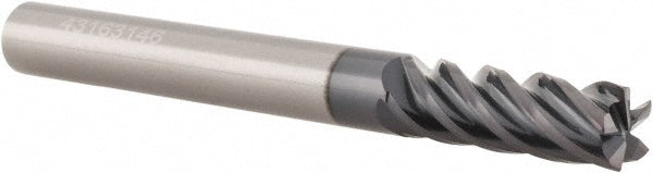 Accupro 95168500 Corner Radius End Mill 1/2" Dia, 5/8" LOC, 0.0600" Radius, 5 Flute, Solid Carbide