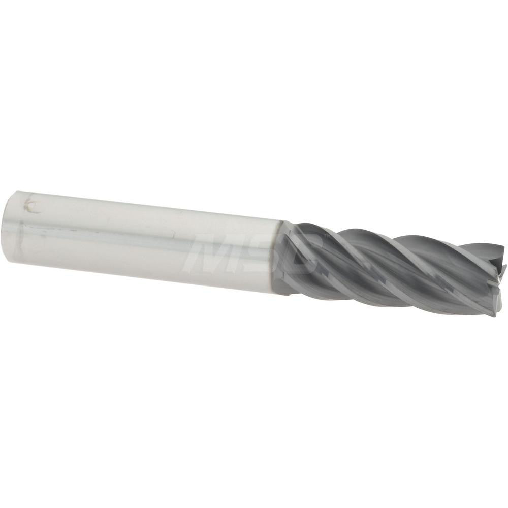 Accupro 95168363 Corner Radius End Mill 3/8" Dia, 1" LOC, 0.0100" Radius, 5 Flute, Solid Carbide