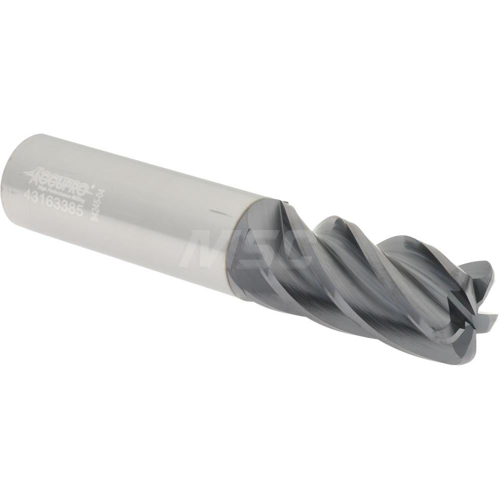 Accupro 95168459 Corner Radius End Mill 3/4" Dia, 1-5/8" LOC, 0.1250" Radius, 5 Flute, Solid Carbide