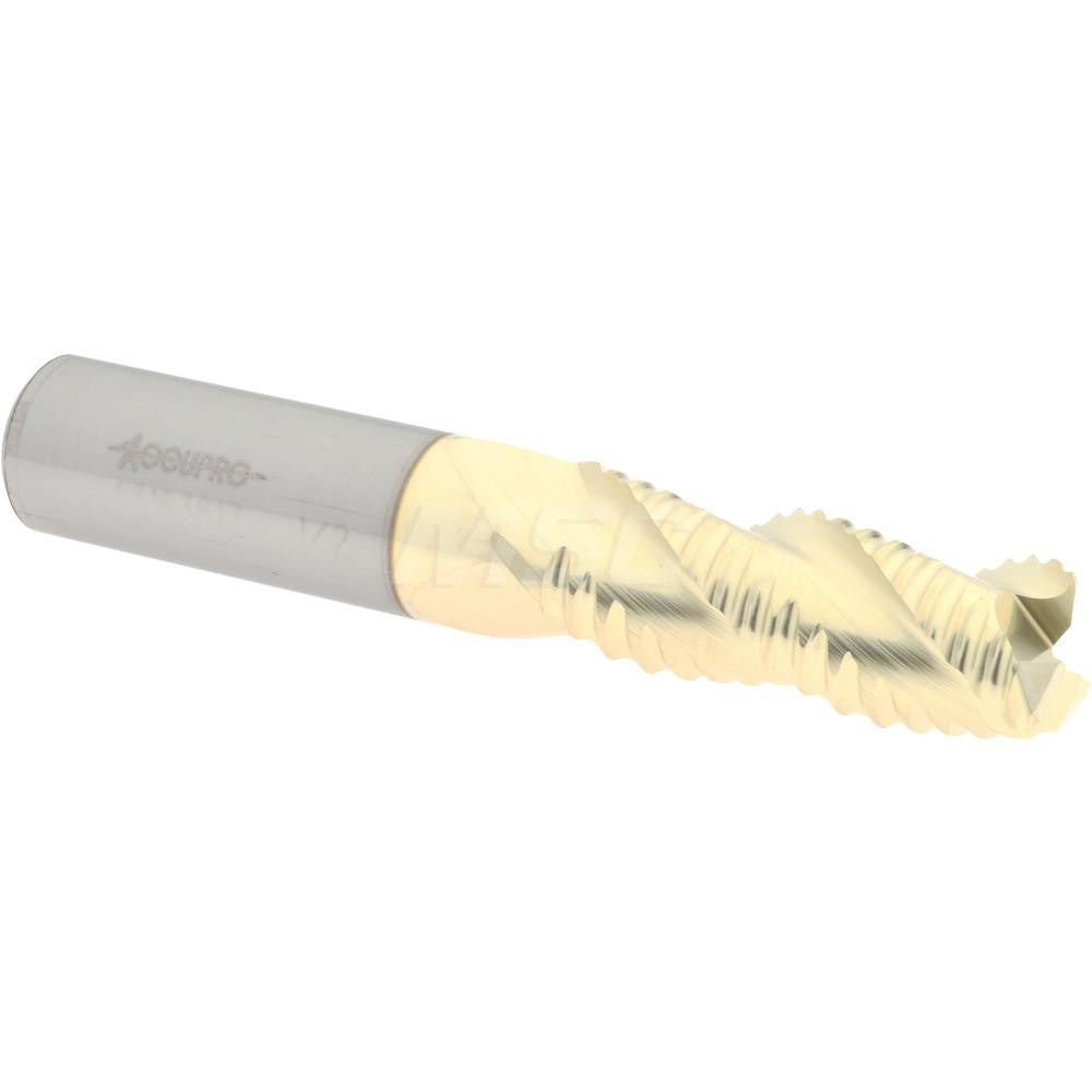 Accupro 43163617 Corner Radius End Mill 1/2" Dia, 1-1/4" LOC, 0.06" Radius, 3 Flutes, Solid Carbide