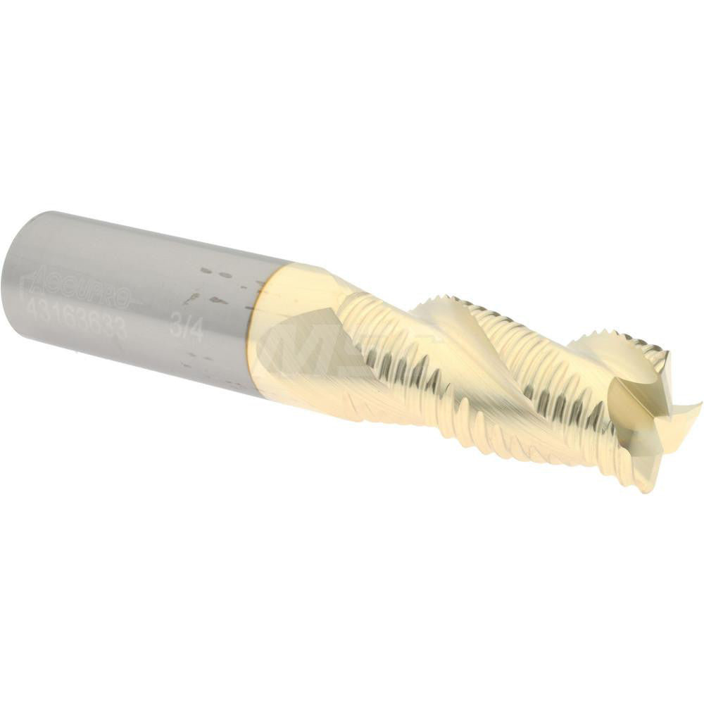 Accupro 43163633 Corner Radius End Mill 3/4" Dia, 1-5/8" LOC, 0.06" Radius, 3 Flutes, Solid Carbide
