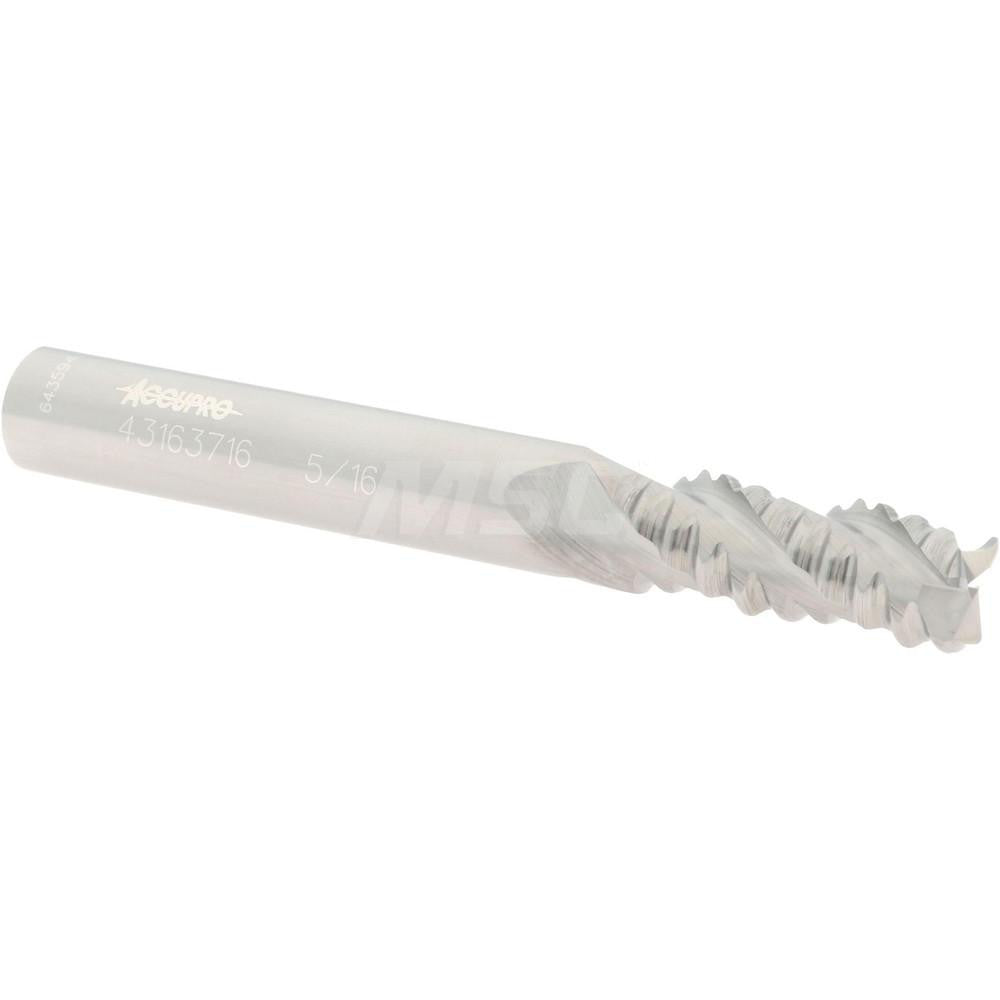 Accupro 43163716 Corner Radius End Mill 5/16" Dia, 3/4" LOC, 0.045" Radius, 3 Flutes, Solid Carbide
