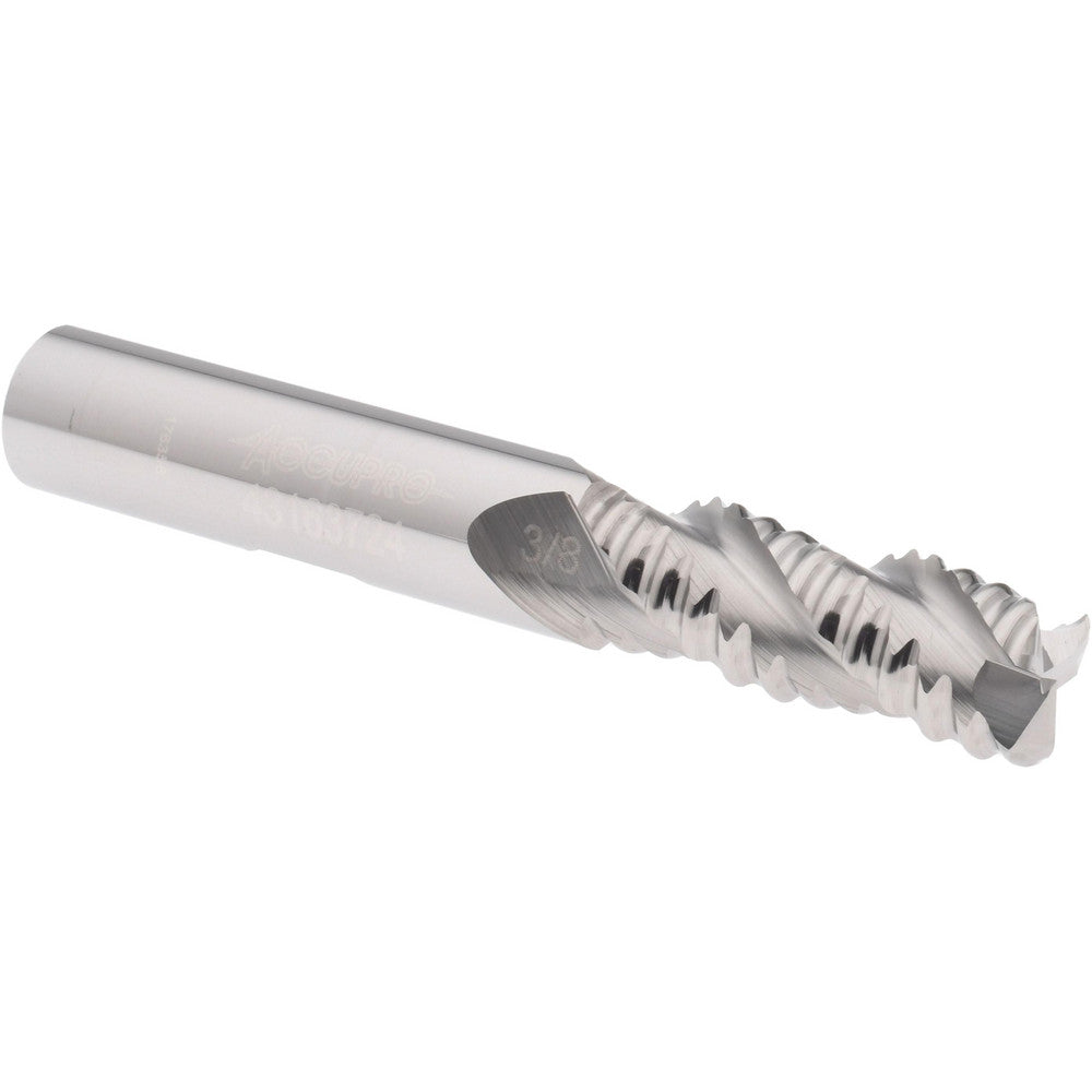 Accupro 43163724 Corner Radius End Mill 3/8" Dia, 7/8" LOC, 0.06" Radius, 3 Flutes, Solid Carbide