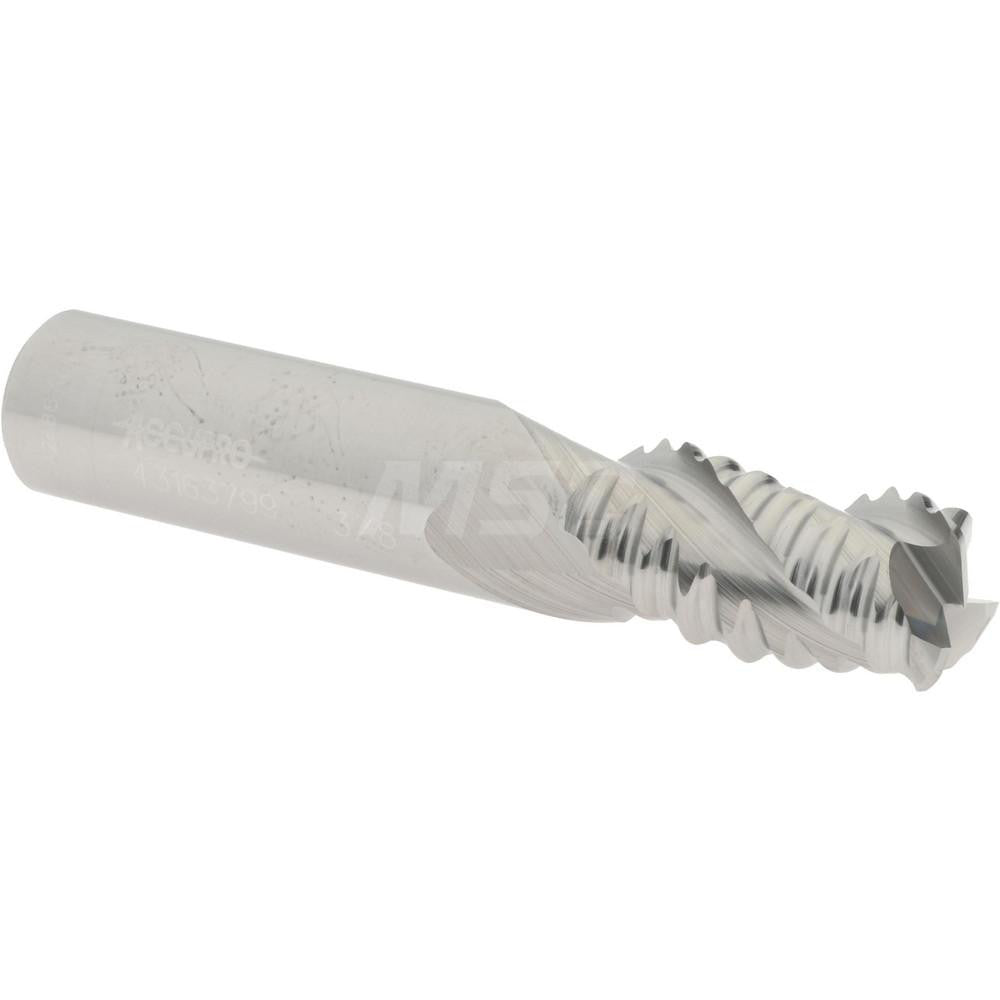 Accupro 43163799 Corner Radius End Mill 3/8" Dia, 5/8" LOC, 0.06" Radius, 3 Flutes, Solid Carbide