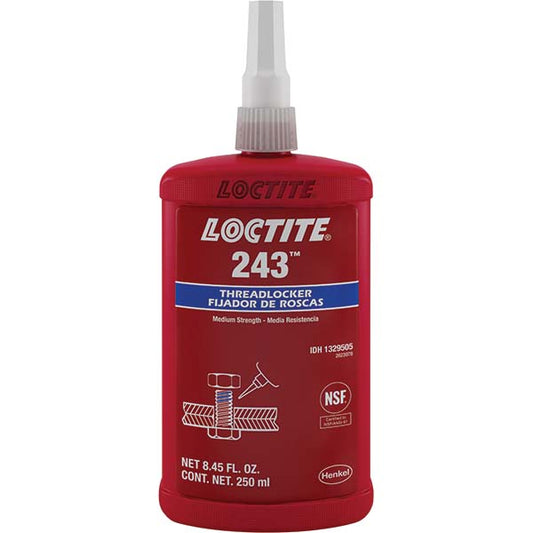 Loctite 1329505 Threadlocker Blue, Liquid, 250 mL, Bottle