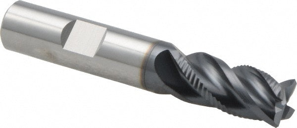 Iscar 5622717 Roughing & Finishing End Mill 1/2" Dia, 4 Flute, Corner Chamfer End, Solid Carbide
