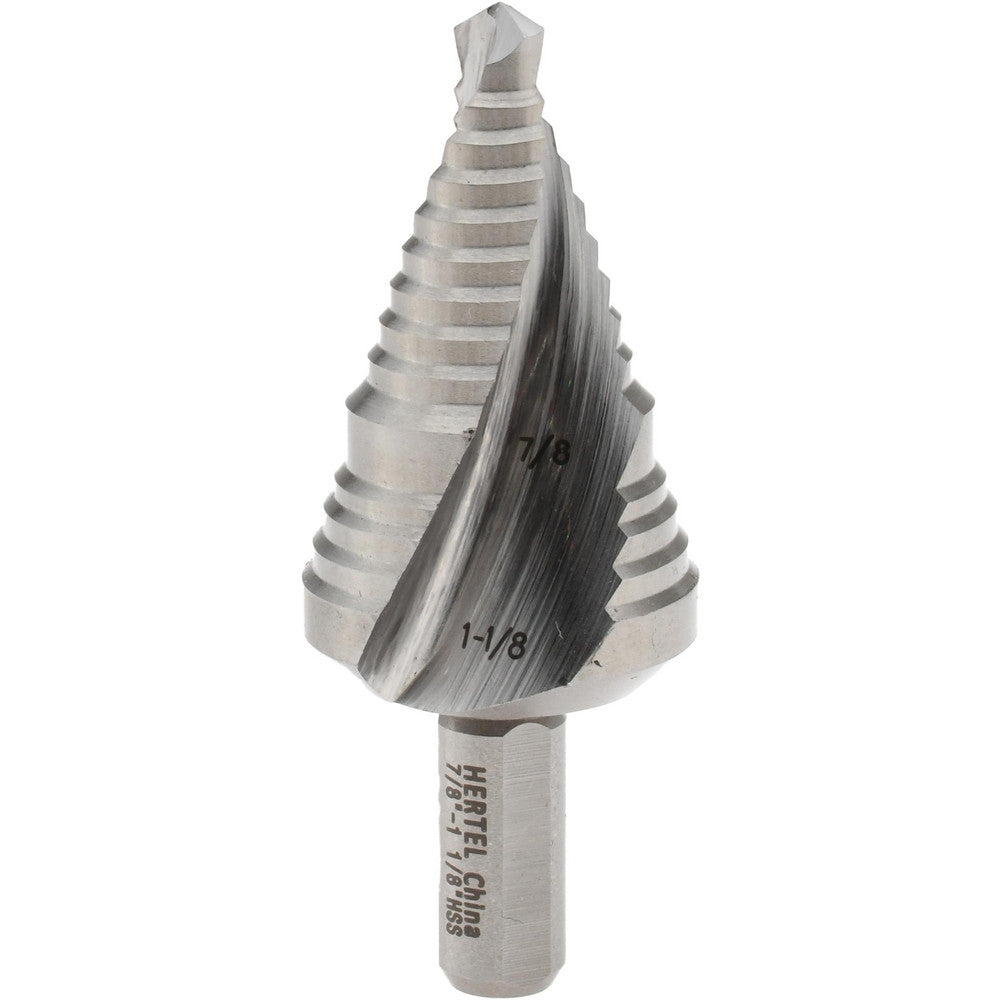 Hertel SDD43274711 Step Drill Bit 3/8" Shank Dia, High Speed Steel, 2 Hole Sizes