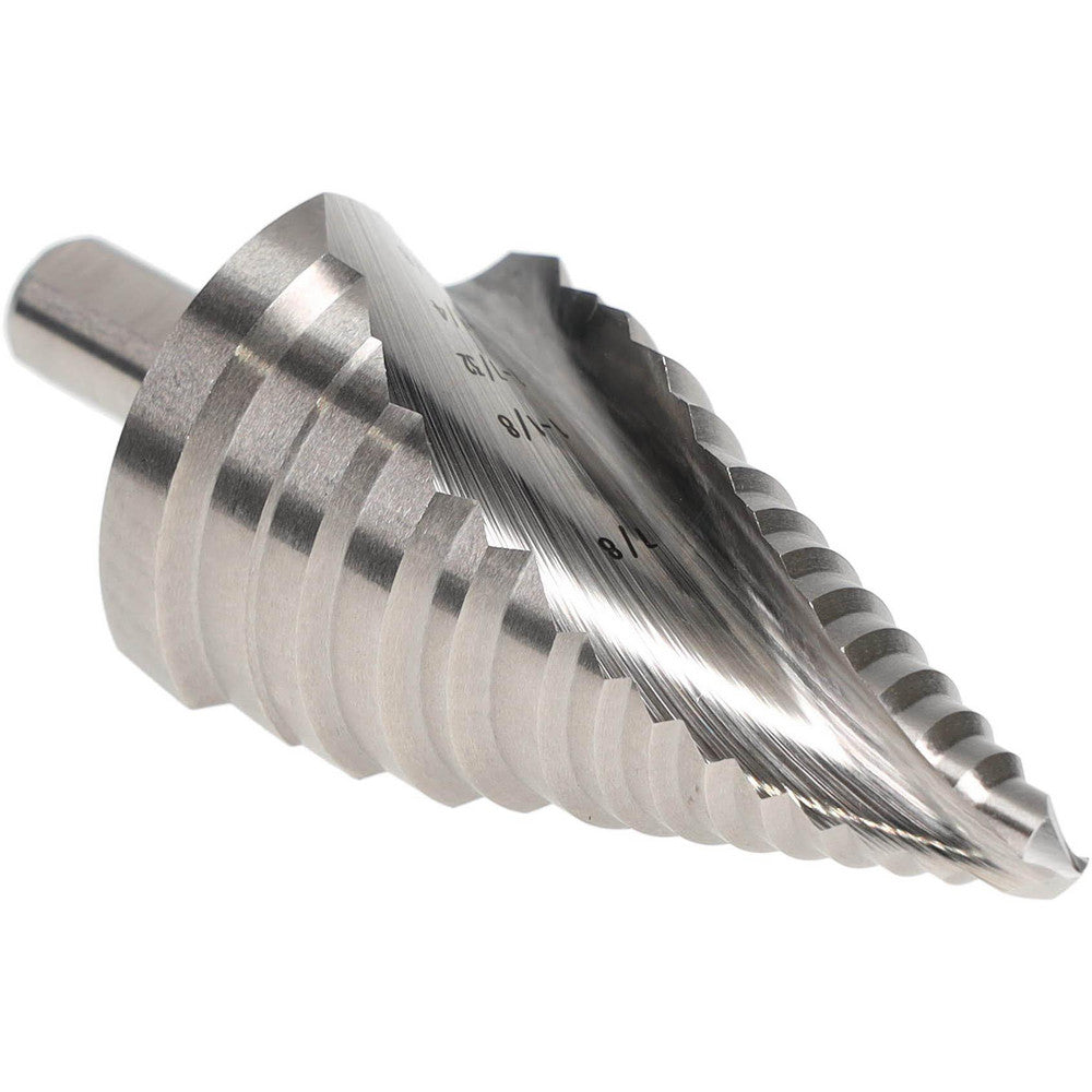 Hertel SDD43274729 Step Drill Bit 3/8" Shank Dia, High Speed Steel, 5 Hole Sizes