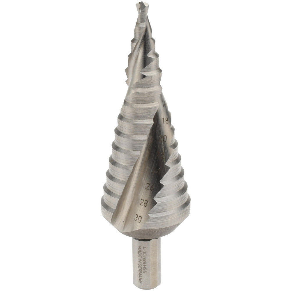 Hertel SDD43274885 Step Drill Bit 10 mm Shank Dia, High Speed Steel, 14 Hole Sizes