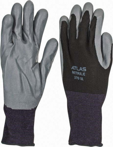 SHOWA 370BXL-09 General Purpose Work Gloves X-Large, Nitrile & Polyurethane Coated, Nylon