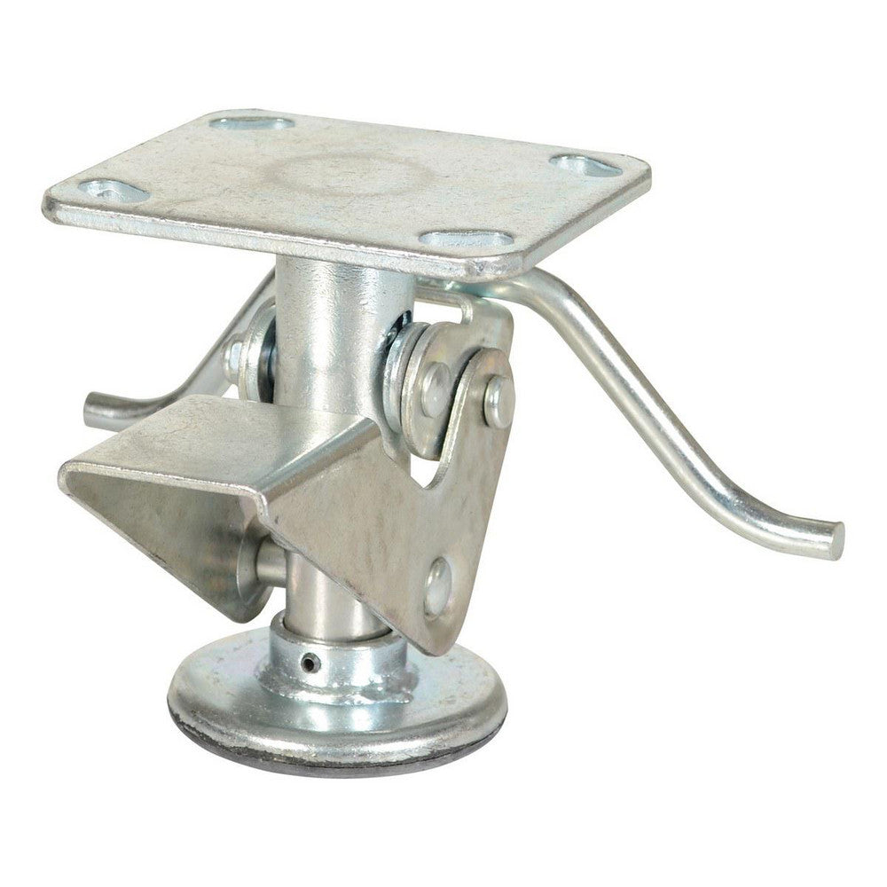 Vestil FL-4 Floor Locks Retracted Height 5in  Extended Height 5.88in  Top Plate Size 4.5 x 4 in  Maximum Height 6.25in  Color Silver  Material Steel