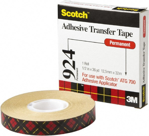 Scotch 7000047500 Adhesive Transfer Tape 1/2" Wide, 36 yd