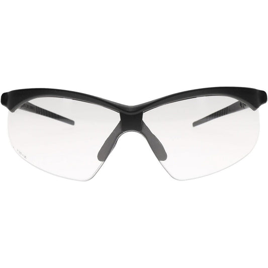 PRO-SAFE 47696 Safety Glasses Scratch-Resistant, Polycarbonate, Clear Lenses, Half-Framed