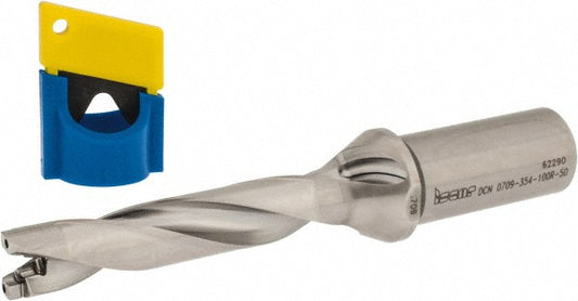 Iscar 3202644 Replaceable-Tip Drill 0.709 to 0.744" Dia, 3.54" Max Depth, 1" Straight-Cylindrical Shank