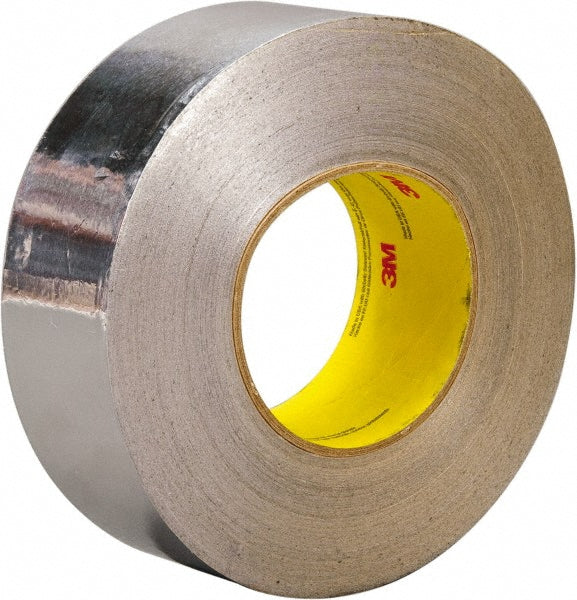 3M 7010375681 Silver Aluminum Foil Tape 3" Wide, 3.25 mil Thick