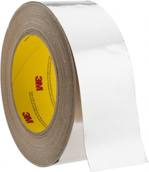 3M 7000049613 Silver Aluminum Foil Tape 2" Wide, 3.25 mil Thick