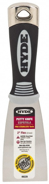 Hyde Tools 06228 Putty Knife Stainless Steel, 2" Wide