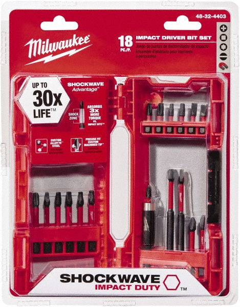 Milwaukee Tool 48-32-4403 18 Piece Hex Drive Bit Set
