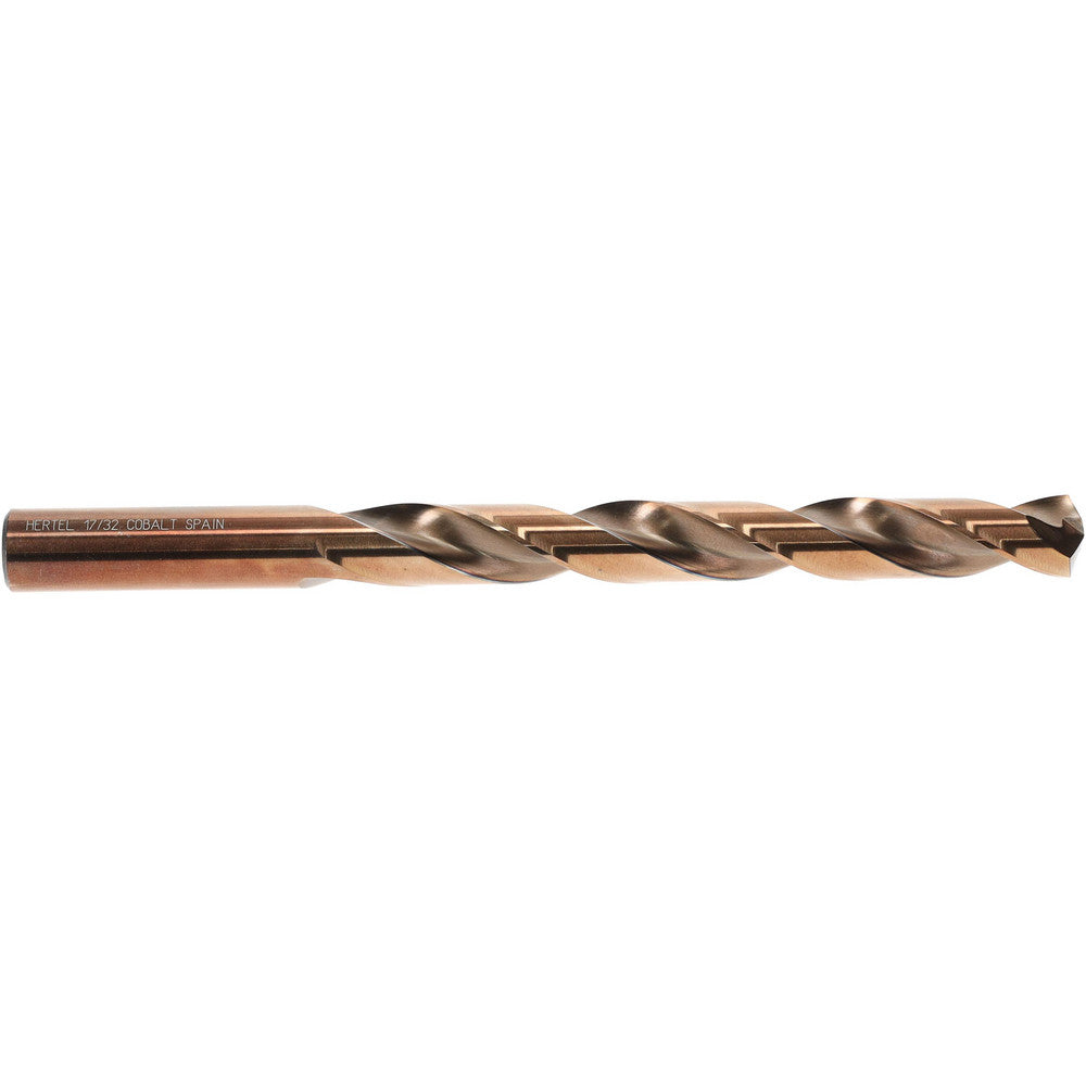 Hertel 42039 Jobber Length Drill Bit 17/32" Dia, 135 &deg, Cobalt