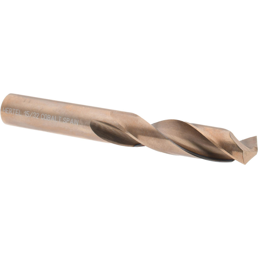 Hertel 42215 Screw Machine Length Drill Bit 0.4688" Dia, 135 &deg, Cobalt