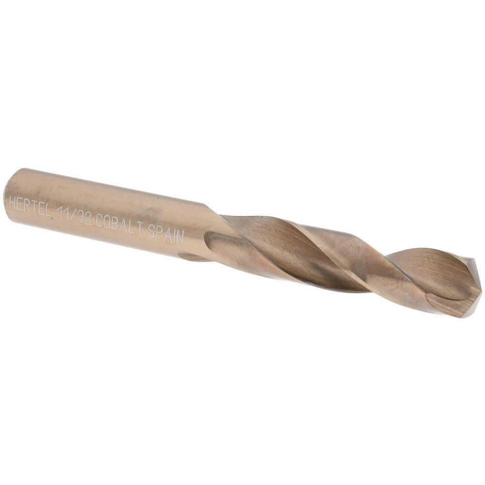 Hertel 42202 Screw Machine Length Drill Bit 11/32" Dia, 135 &deg Point, Cobalt
