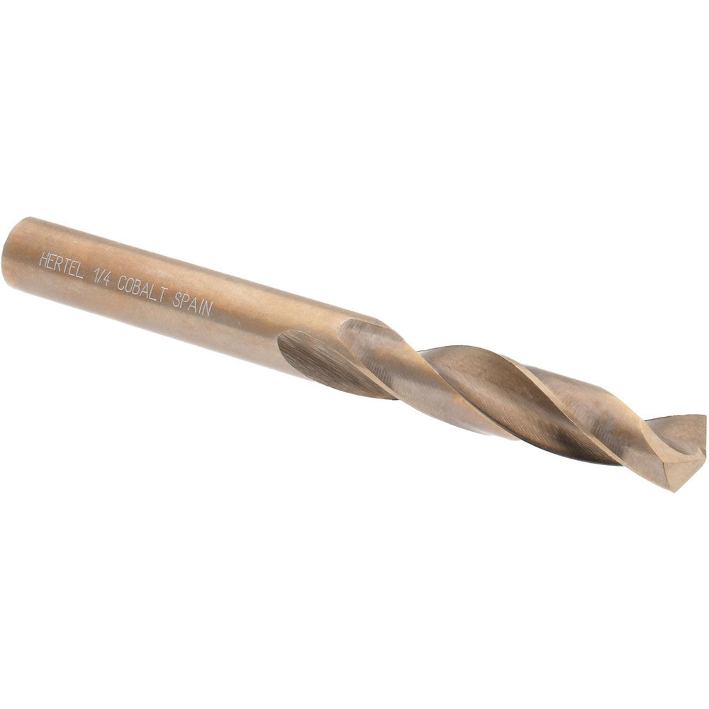 Hertel 42192 Screw Machine Length Drill Bit 0.25" Dia, 135 &deg, Cobalt