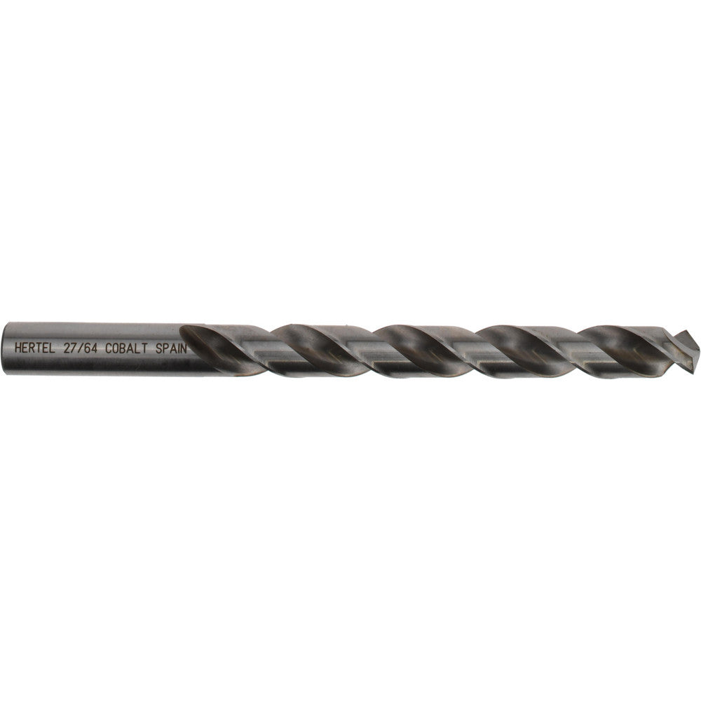 Hertel 42163 Jobber Drill 27/64" Dia, 135 deg Point, Cobalt