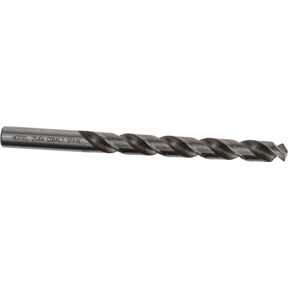 Hertel 42161 Jobber Drill 25/64" Dia, 135 deg Point, Cobalt