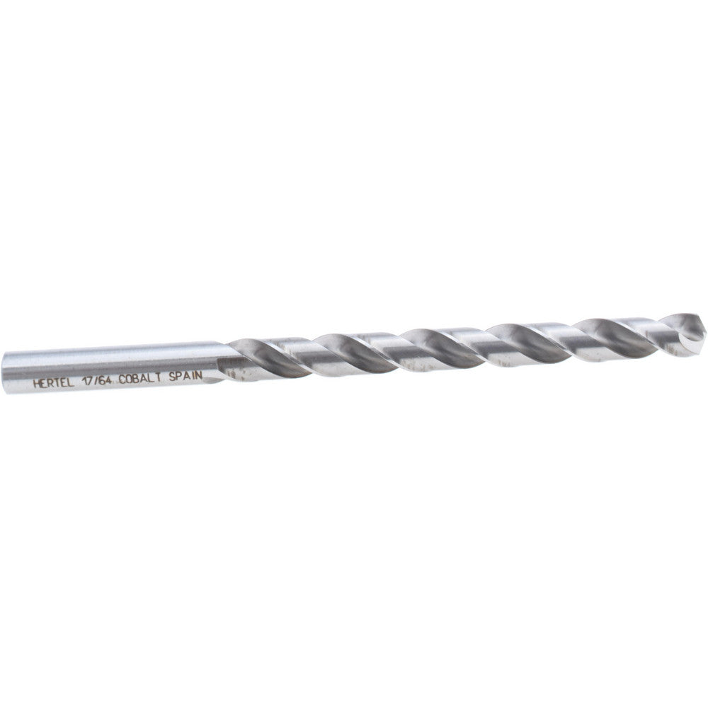 Hertel 42148 Jobber Drill 17/64" Dia, 135 deg Point, Cobalt