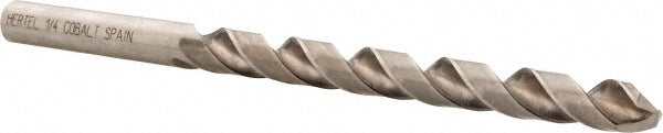 Hertel 42147 Jobber Length Drill Bit 1/4" Dia, 135 &deg, Cobalt