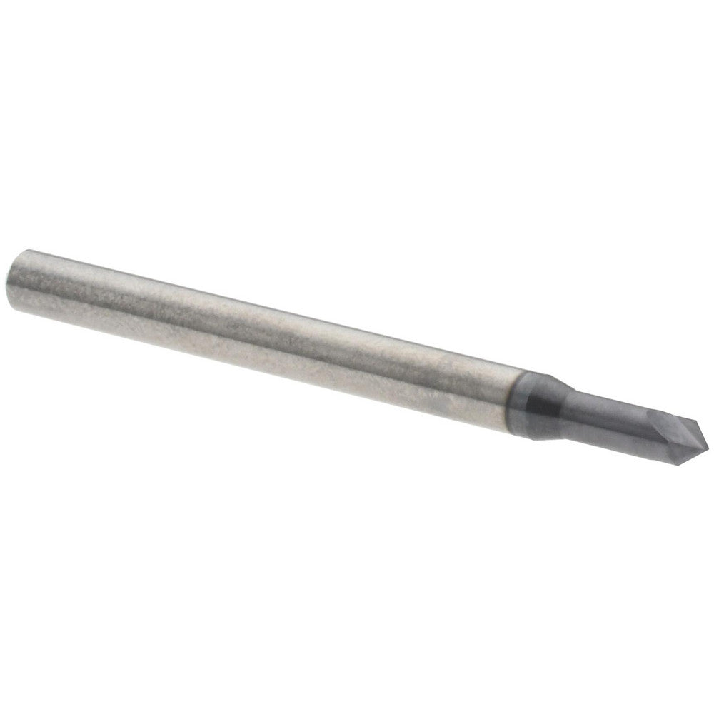 Harvey Tool 995345-C3 Chamfer Mill 3/32" Dia, 1/8" Shank Dia, 90 deg, 2 Flute, Solid Carbide, Single End