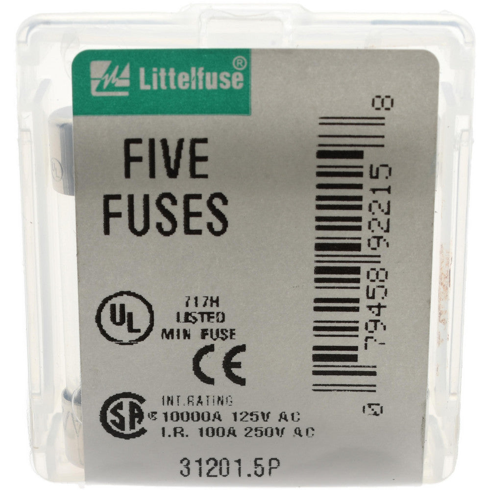 Value Collection BD-29436 Cartridge Fast-Acting Fuse 1.5 A, 1-1/4" OAL, 1/4" Dia