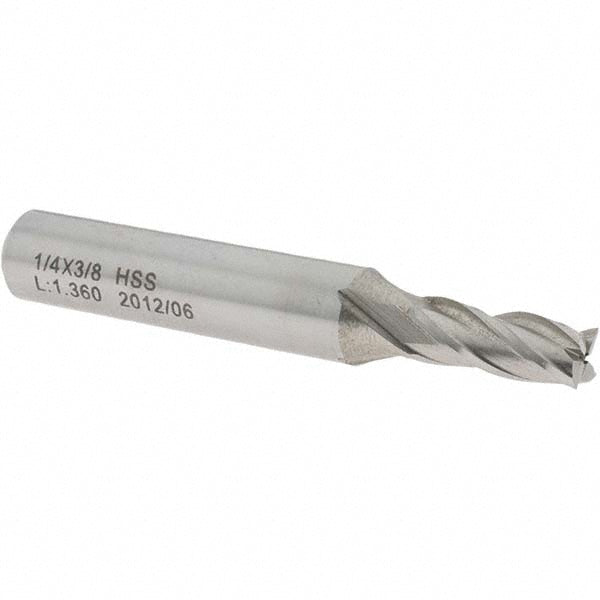 Value Collection 27602 Square End Mill 1/4" Dia, 5/8" LOC, 4 Flute, High Speed Steel