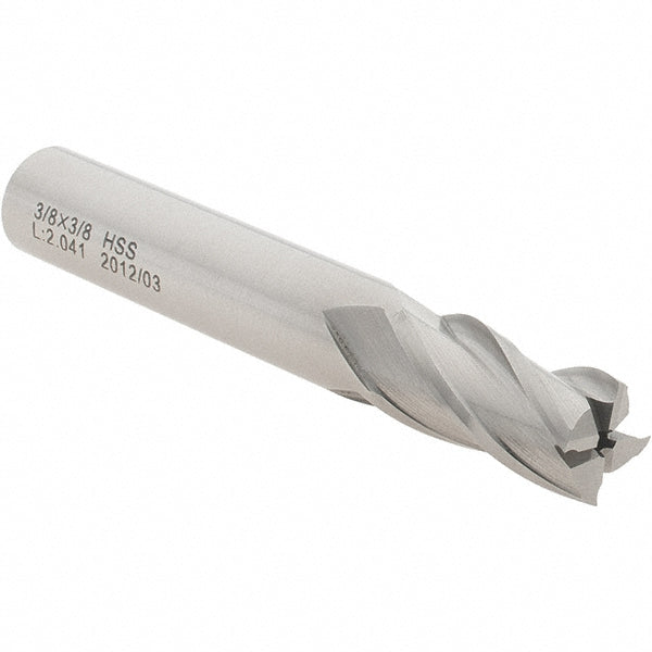 Value Collection 27604 Square End Mill 3/8" Dia, 3/4" LOC, 4 Flute, High Speed Steel