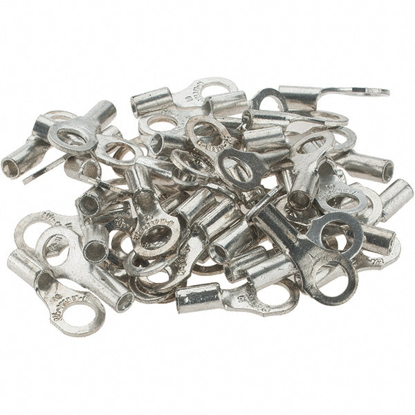 Value Collection BD--18611-10 D Shaped Ring Terminal Non-Insulated, 18 to 14 AWG, Crimp Connection