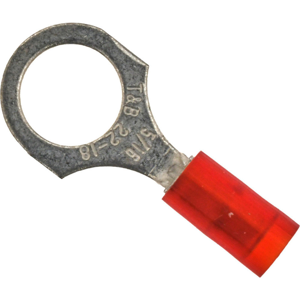 Value Collection BD-18315 D Shaped Ring Terminal Partially Insulated, 22 to 18 AWG, Crimp Connection