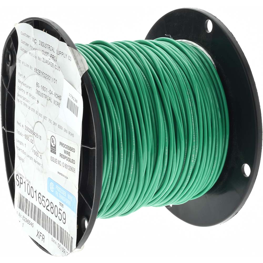 Value Collection BD-17913N THHN, 16 AWG, 10 Amp, 500' Long, Stranded Core, 26 Strand Building Wire