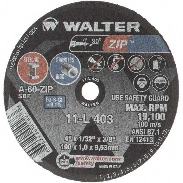 Value Collection W11L403 Cut-Off Wheel  Type 1 (01/41),  4" Dia,  Aluminum Oxide