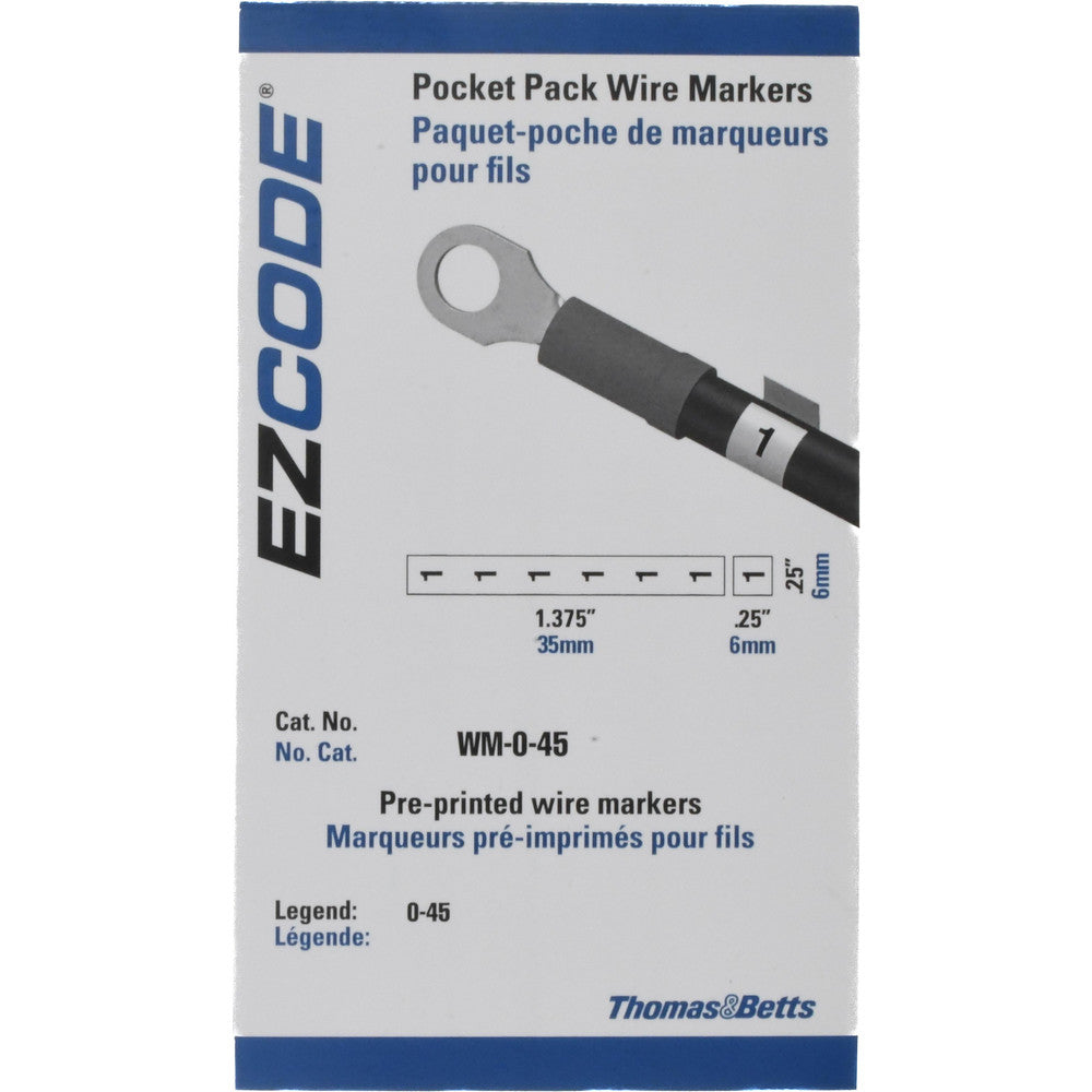 Value Collection BD-23478 Wire Marker Books & Pens Wire Marker Type Book Book Type Numeric Included Characters 0-45 Marker Attachment Style Self-Adhesive Label Length 5 in Number Of Labels 670 Label Material Vinyl Cloth Character Quantity 10 Marker Material Cloth