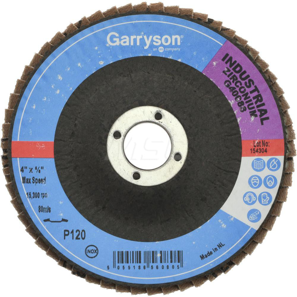 Value Collection KP26241 Flap Disc 5/8" Hole, 120 Grit, Zirconia Alumina, Type 29