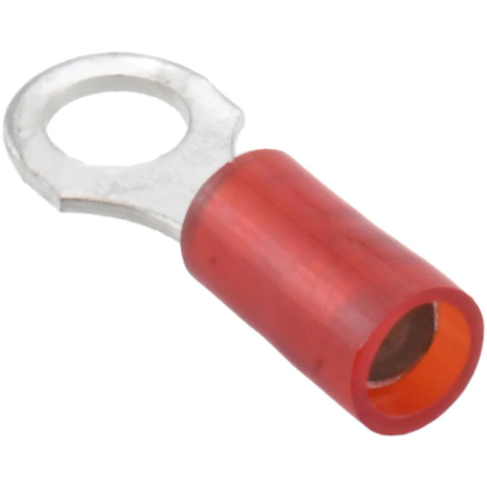 Value Collection BD-18313 D Shaped Ring Terminal Partially Insulated, 22 to 18 AWG, Crimp Connection