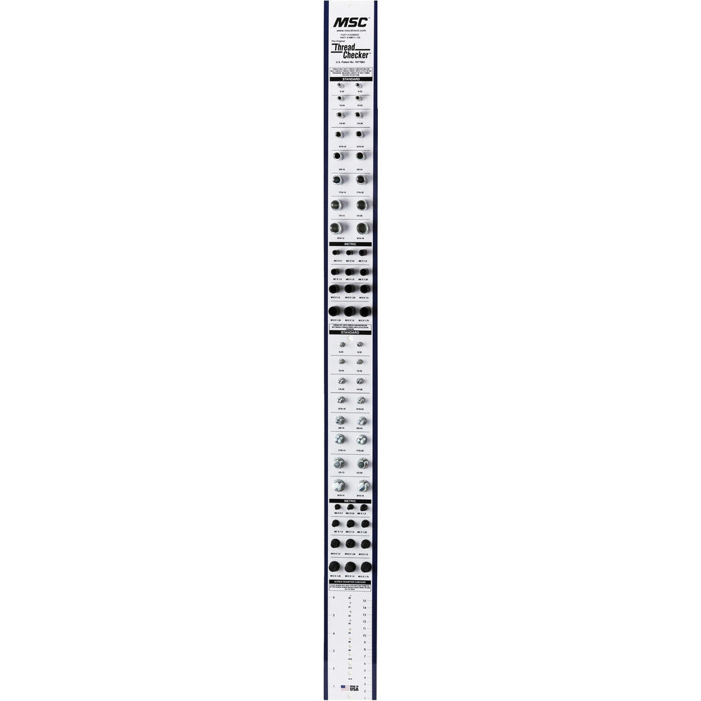 BoltSize-It WMTC-100 Screw Checkers Thread Type Metric  Minimum Threads per Inch 32mm 32in  Minimum Screw Size (Inch) 6  Maximum Threads per Inch 18mm 18in  Maximum Screw Size (Inch) 9/16  
