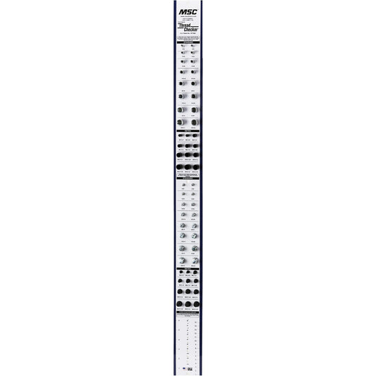 BoltSize-It WMTC-100 Screw Checkers Thread Type Metric  Minimum Threads per Inch 32mm 32in  Minimum Screw Size (Inch) 6  Maximum Threads per Inch 18mm 18in  Maximum Screw Size (Inch) 9/16  