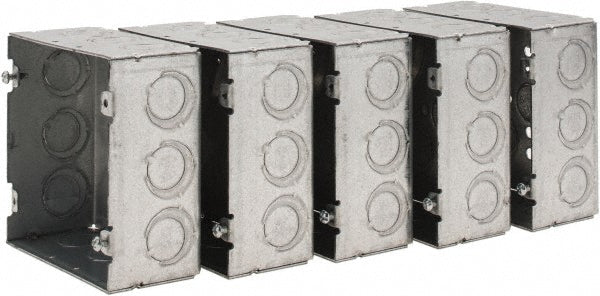 Value Collection BD-17629 Electrical Junction Box Steel, Square, 4-11/16" OAH, 4-11/16" OAW, 2-1/8" OAD