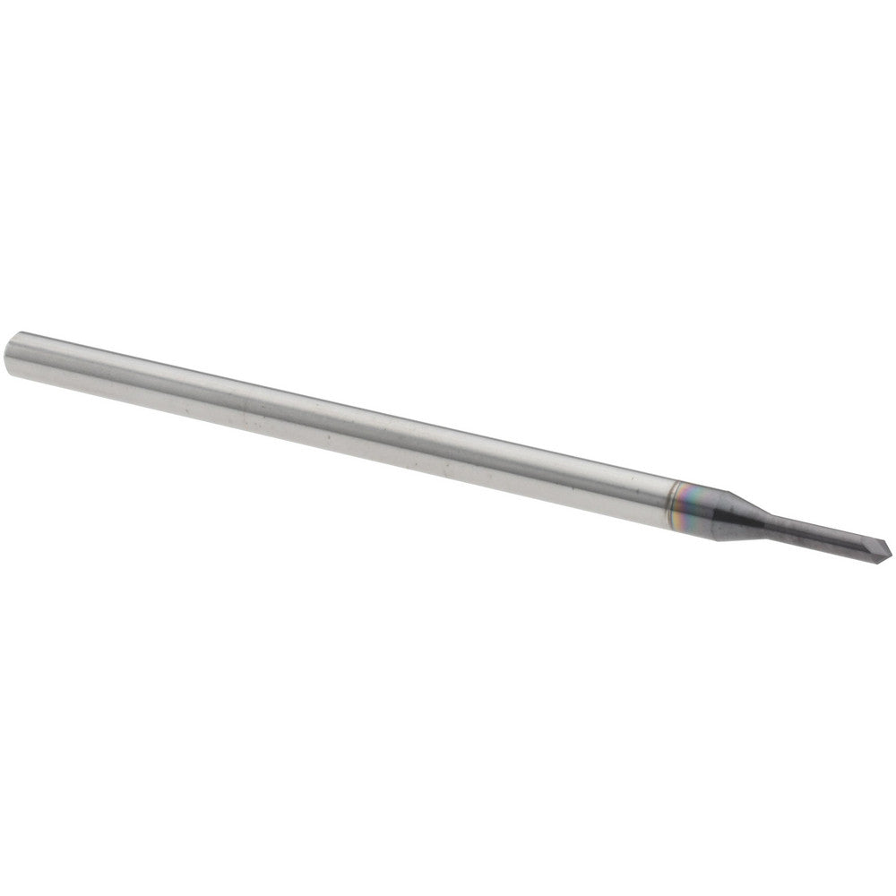 Harvey Tool 54745-C3 Chamfer Mill 1/16" Dia, 1/8" Shank Dia, 90 deg, 2 Flute, Solid Carbide, Single End