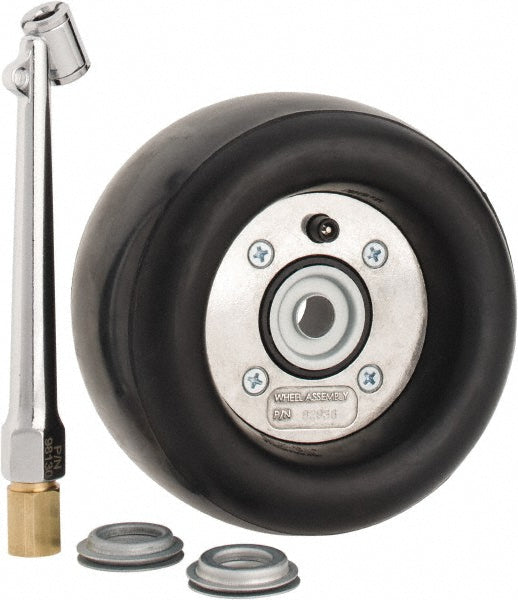 Dynabrade 92938 5" Wheel OD, 3-1/2" Wheel Width, 3,500 RPM, Composite, Pneumatic Wheel with Hub