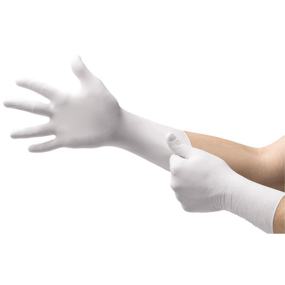 Ansell CE5-755-L Disposable Glove Series Microflex, Size Large, 3.9 mil, Not Coated, Nitrile, Cleanroom Grade, Powder-Free